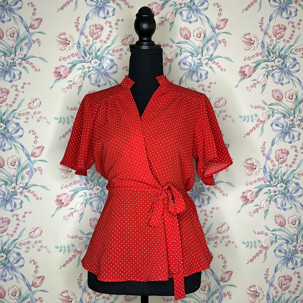 MONTEAU MEDIUM RED BLOUSE